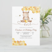 Invitation pour le 1er anniversaire de Ourson Mign (Debout devant)