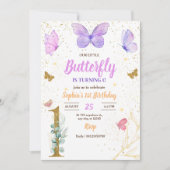 Invitation pour le 1er anniversaire de Papillon, A (Devant)
