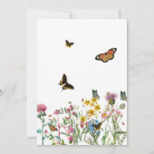 Invitation pour le 1er anniversaire de papillon he (Dos)