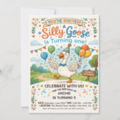 Invitation pour le 1er anniversaire de Silly Goose (Devant)