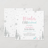Invitation pour le 1er anniversaire de Silver Wint (Devant / Derrière)