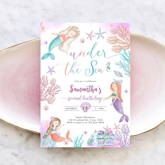 Invitation pour le 1er anniversaire de sirène sous