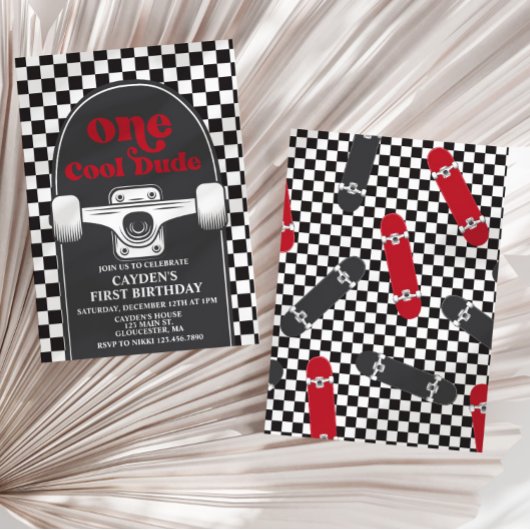 Invitation pour le 1er anniversaire de Skateboard