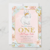 Invitation pour le 1er anniversaire de Some Bunny (Devant)