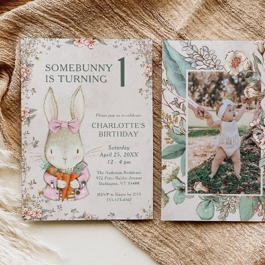 Invitation pour le 1er anniversaire de Somebunny