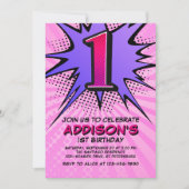 Invitation pour le 1er anniversaire de Superhero G (Devant)