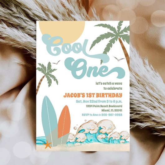Invitation pour le 1er anniversaire de Surf Beach