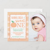 Invitation pour le 1er anniversaire de Sweet One P (Devant / Derrière)