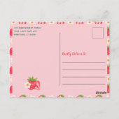 Invitation pour le 1er anniversaire de Sweet One R (Dos)