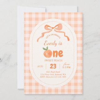 Invitation pour le 1er anniversaire de Sweet Peach
