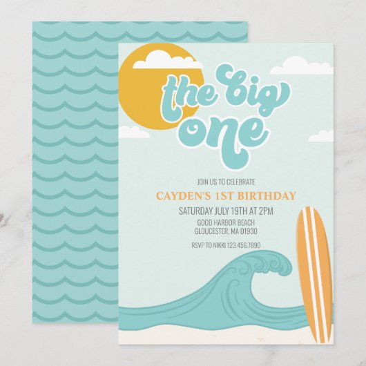 Invitation pour le 1er anniversaire de The Big One (Devant / Derrière)
