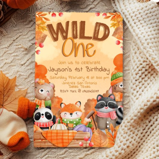 Invitation pour le 1er anniversaire de Wild One Wo