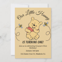 Invitation pour le 1er anniversaire de Winnie l'ou
