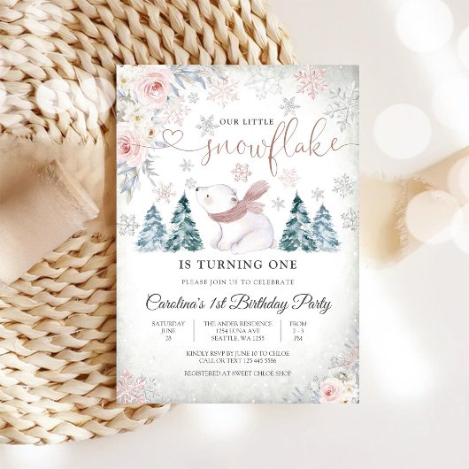 Invitation pour le 1er anniversaire de Winter Bear