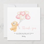 Invitation pour le 1er anniversaire d'ourson, 1er (Devant)