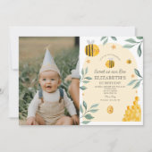 Invitation pour le 1er anniversaire "Doux comme un (Devant)