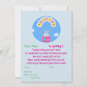 Invitation pour le 1er anniversaire du bébé person (Devant)