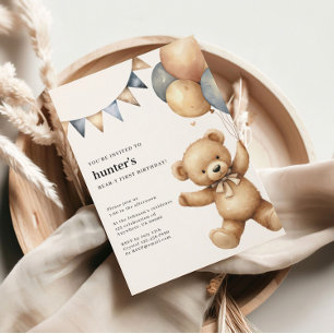 Invitation pour le 1er anniversaire d'un garçon ad