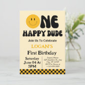 Invitation pour le 1er anniversaire d'un garçon he (Debout devant)