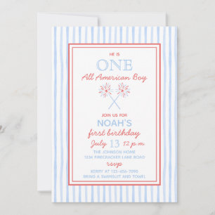 Invitation pour le 1er anniversaire d'un garçon to