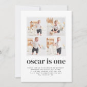 Invitation pour le 1er anniversaire garçon en coll (Devant)