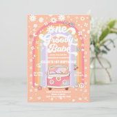 Invitation pour le 1er anniversaire Groovy (Debout devant)