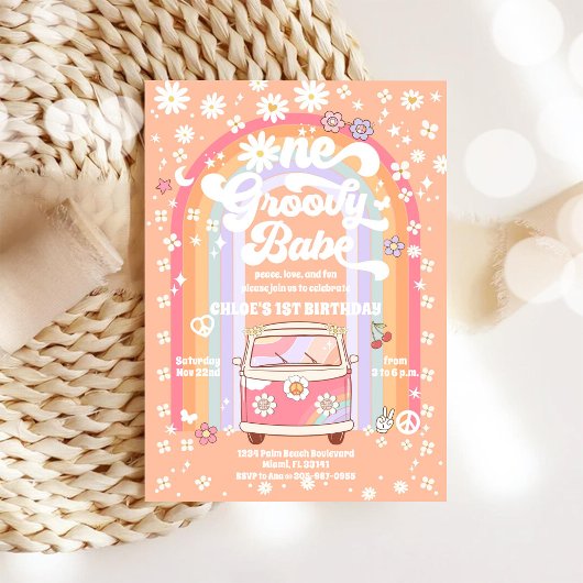 Invitation pour le 1er anniversaire Groovy