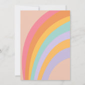 Invitation pour le 1er anniversaire Groovy Rainbow (Dos)