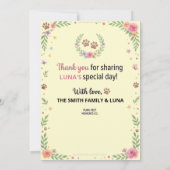 Invitation pour le 1er anniversaire, Kitty Fleur C (Dos)