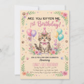 Invitation pour le 1er anniversaire, Kitty Fleur R (Devant)