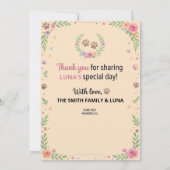 Invitation pour le 1er anniversaire, Kitty Fleur R (Dos)