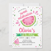 Invitation pour le 1er anniversaire Pastèque Sucré (Devant)