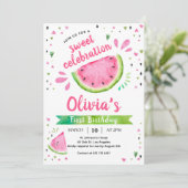 Invitation pour le 1er anniversaire Pastèque Sucré (Debout devant)