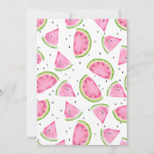 Invitation pour le 1er anniversaire Pastèque Sucré (Dos)