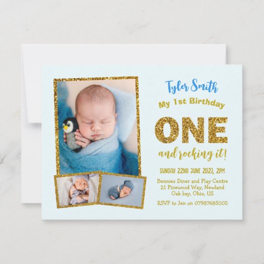 Invitation pour le 1er anniversaire, Premier anniv (Devant)