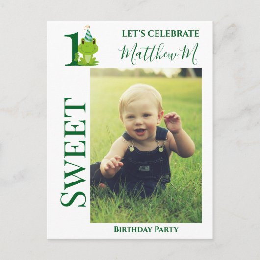 Invitation pour le 1er anniversaire sur le thème d (Devant)