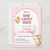 Invitation pour le 1er Anniversaire Thème Un Canar (Devant)