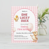 Invitation pour le 1er Anniversaire Thème Un Canar (Debout devant)