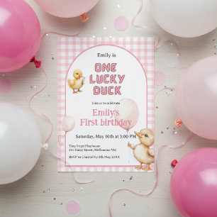 Invitation pour le 1er Anniversaire Thème Un Canar