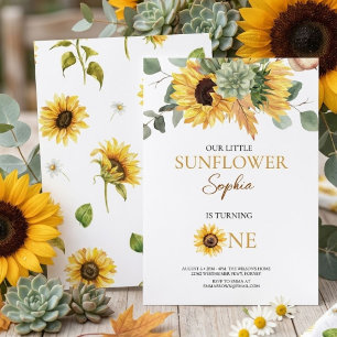 Invitation pour le 1er anniversaire Tournesol