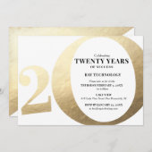 Invitation pour le 20e anniversaire de l'entrepris (Devant / Derrière)