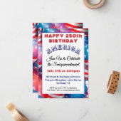 Invitation pour le 250e anniversaire d'Amérique à (Devant/Arrière en situation)