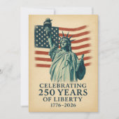 Invitation pour le 250e anniversaire de la liberté (Devant)