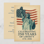Invitation pour le 250e anniversaire de la liberté (Devant / Derrière)