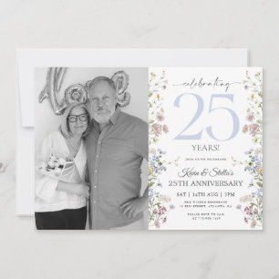Invitation pour le 25e anniversaire avec photo de 