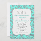 Invitation pour le 25e anniversaire Cyan et Argent (Devant)