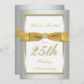Invitation pour le 25e anniversaire de mariage Arg (Devant / Derrière)
