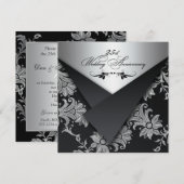 Invitation pour le 25e anniversaire de mariage de (Devant / Derrière)