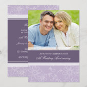 Invitation pour le 25e anniversaire de mariage sur (Devant / Derrière)