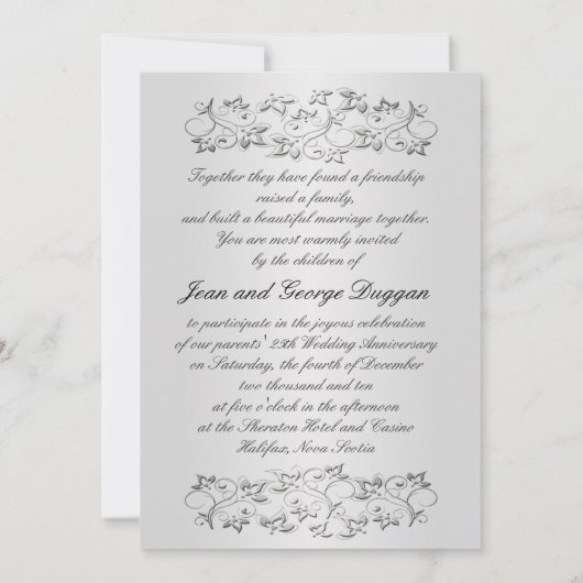 Invitation pour le 25e anniversaire de PRINTED BOW (Dos)